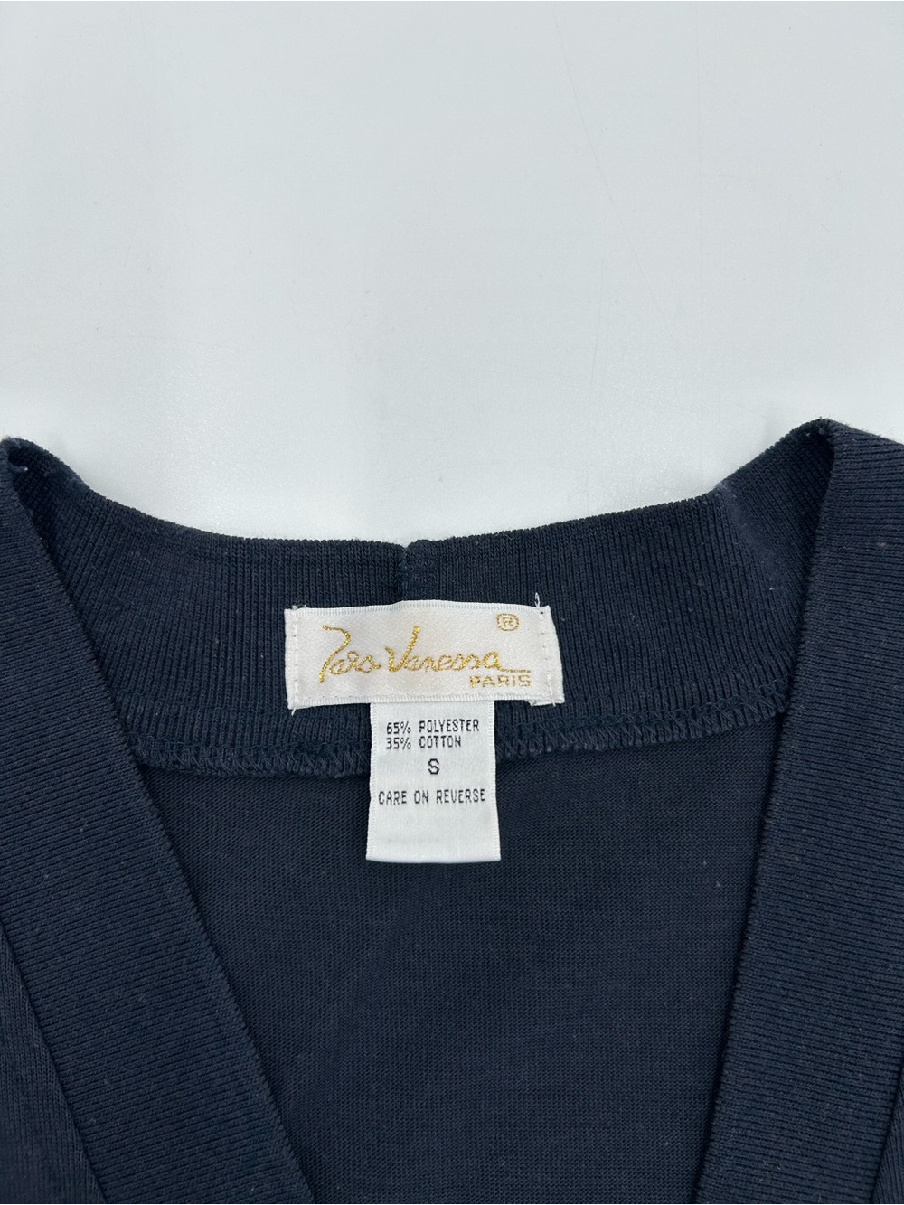 Para Vanessa Paris Navy Anchor Detail V-Neck Cardigan Sweater S - Picture 2 of 9